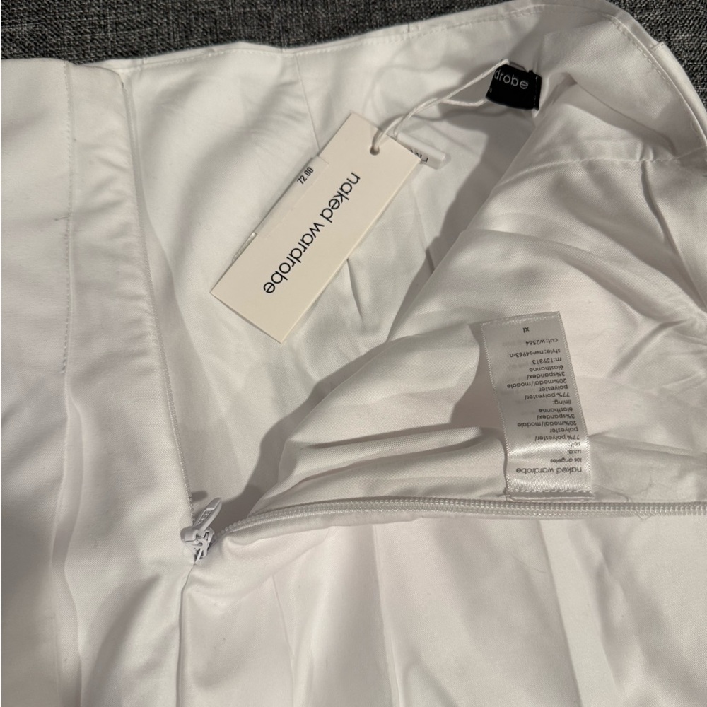 New Naked Wardrobe Shirting Pleated Miniskirt with tag - Picture 7 of 7